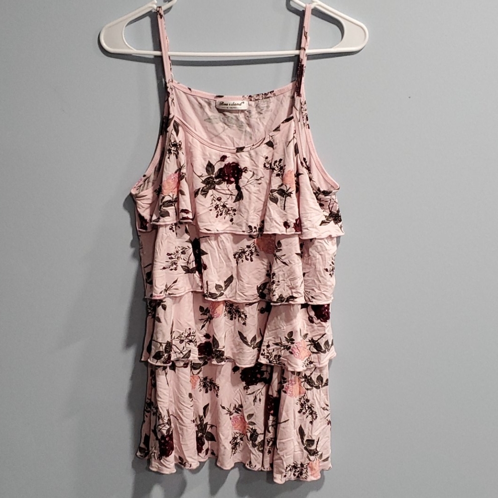Pink Ruffle Floral Nursing Top